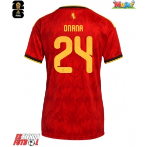 Bélgica Amadou Onana #24 Primera Equipación Mujer Mundial 2026 Manga Corta